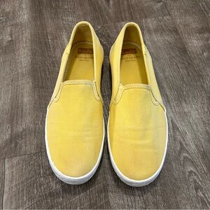 Kate Spade X Keds Sunny Yellow Canvas Slip-Ons